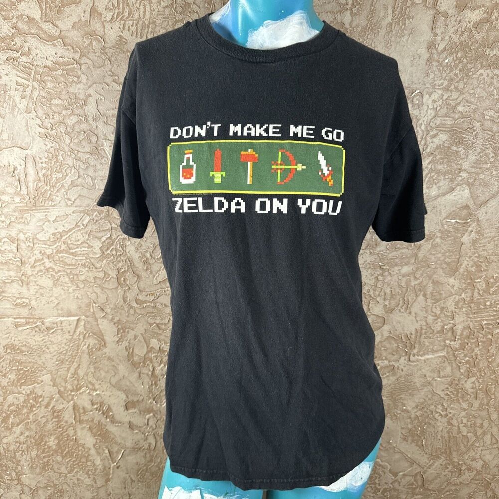 Vintage Legend Of Zelda Don’t Make Me Go Zelda On You T Shirt Size Medium
